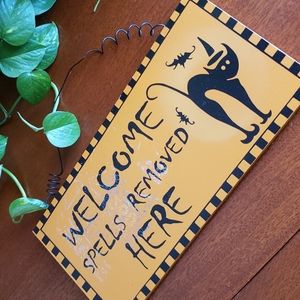 Spells removed here Welcome Sign Halloween Decoration